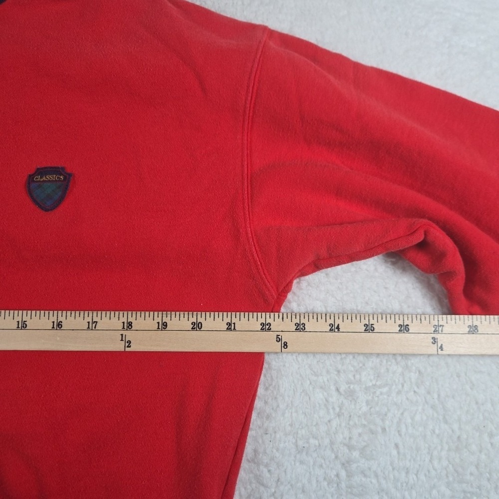 Vintage GIORDANO Sweater Large Red Pullover Turtle Neck 100% Cotton - Picture 3 of 8